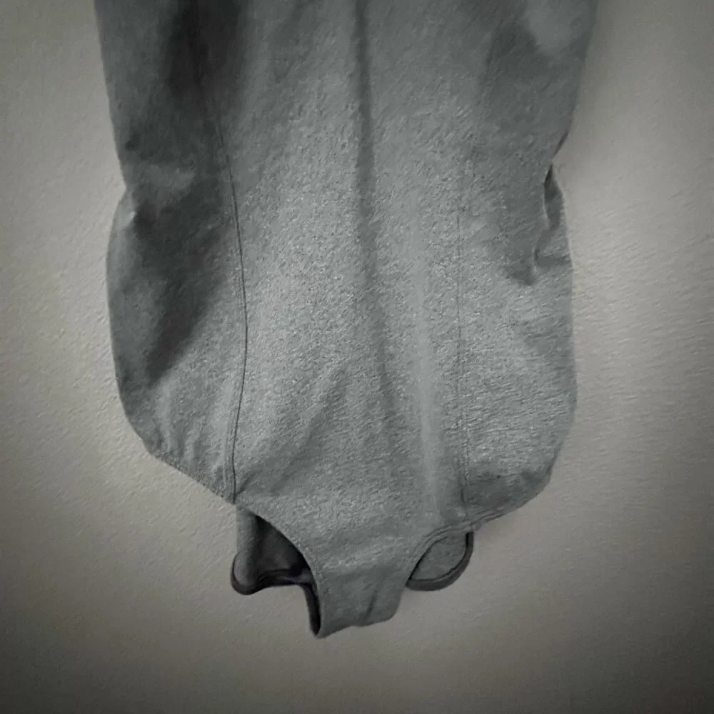 FREE PEOPLE FP MOVEMENT | Heather Gray Bodysuit Criss Croas Back | Size Medium‎